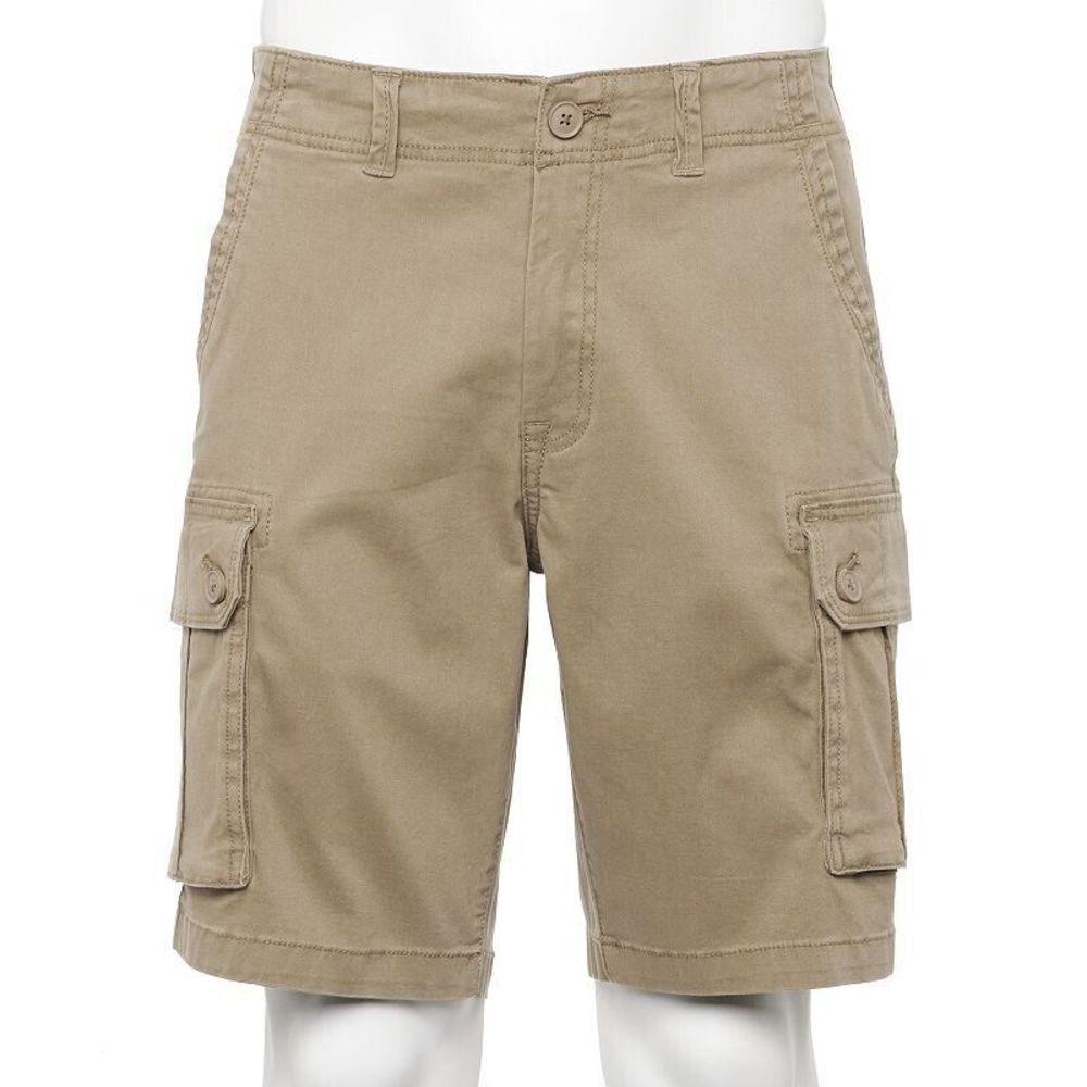 Sonoma Everyday Cargo Chino Shorts Mens 29 Khaki Brown Cotton Stretch NEW